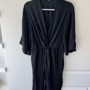 Black Twist-Front Women’s Dress